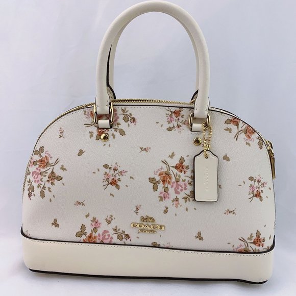 Coach Handbags - Coach  Leather Signature Satchel Dome Chalk Multi